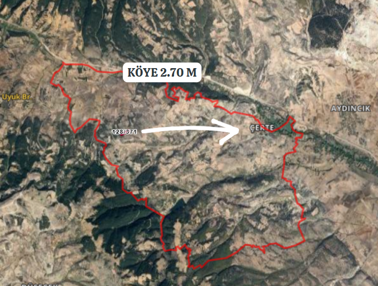 KÜTAHYA EMET ÇERTE/YILDIRIM'DA 7.864 M² TARLAMIZ SATILIKTIR. - KÜTAHYA EMET fotoğraf 5