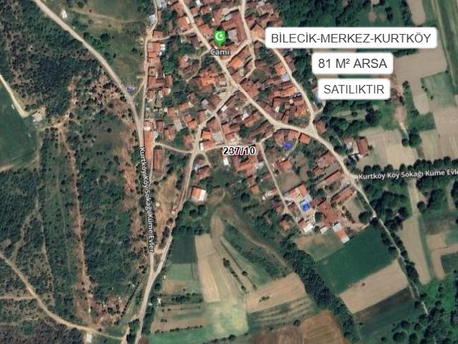 BİLECİK MERKEZ KURTKÖY KÖYÜ’NDE 81 M² ARSA SATILIKTIR - BİLECİK MERKEZ fotoğraf 2