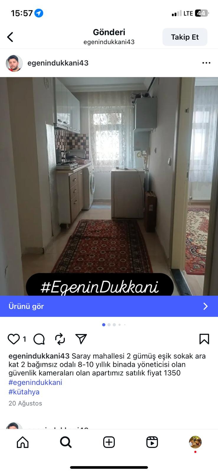 SARAY MAHALLESİ 2 BAĞIMSIZ ODALI DAİREMİZ SATILIKTIR.