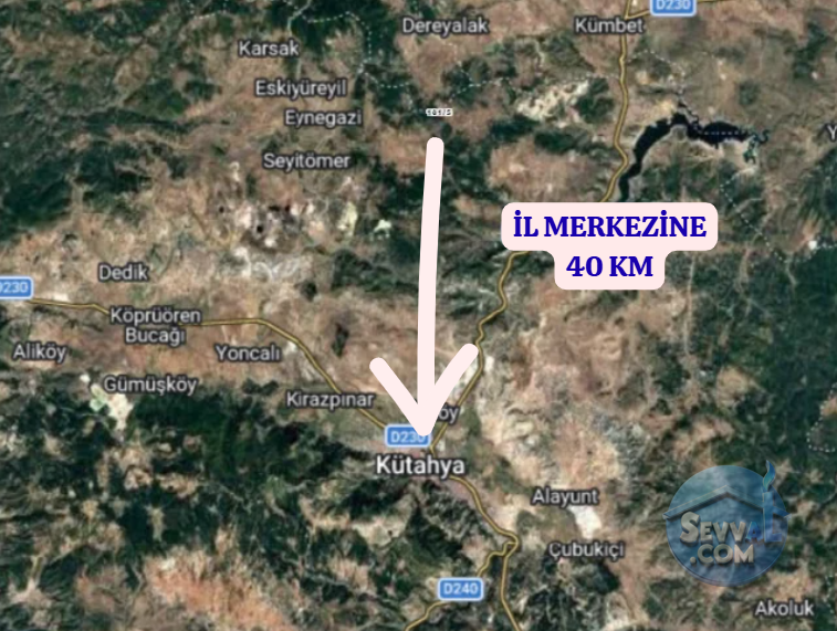 KÜTAHYA MERKEZ YENİ KIZILCAÖREN  KÖYÜNDE  2.433 M² TARLA  SATILIKTIR - KÜTAHYA MERKEZ fotoğraf 5