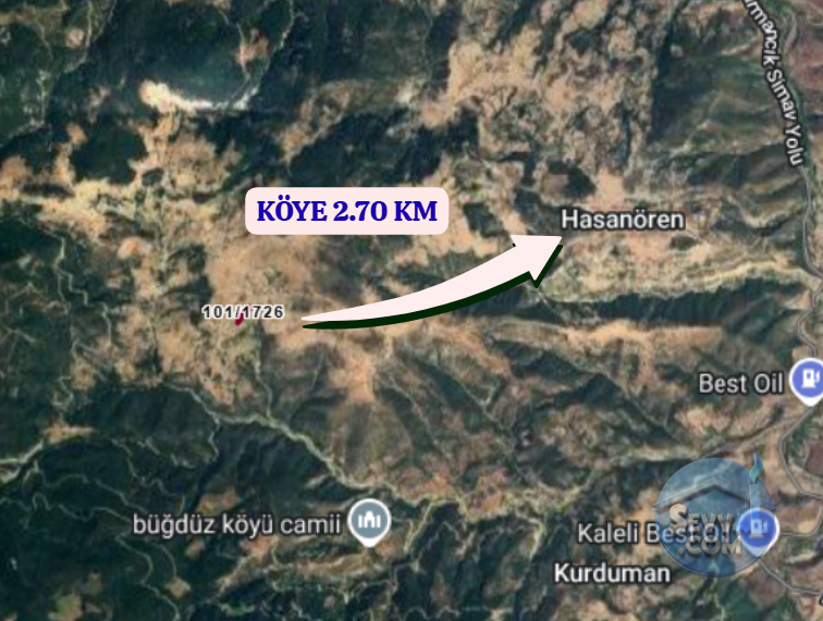KÜTAHYA SİMAV HASANÖREN  KÖYÜNDE  1.099 M² TARLA  SATILIKTIR - KÜTAHYA SİMAV fotoğraf 4