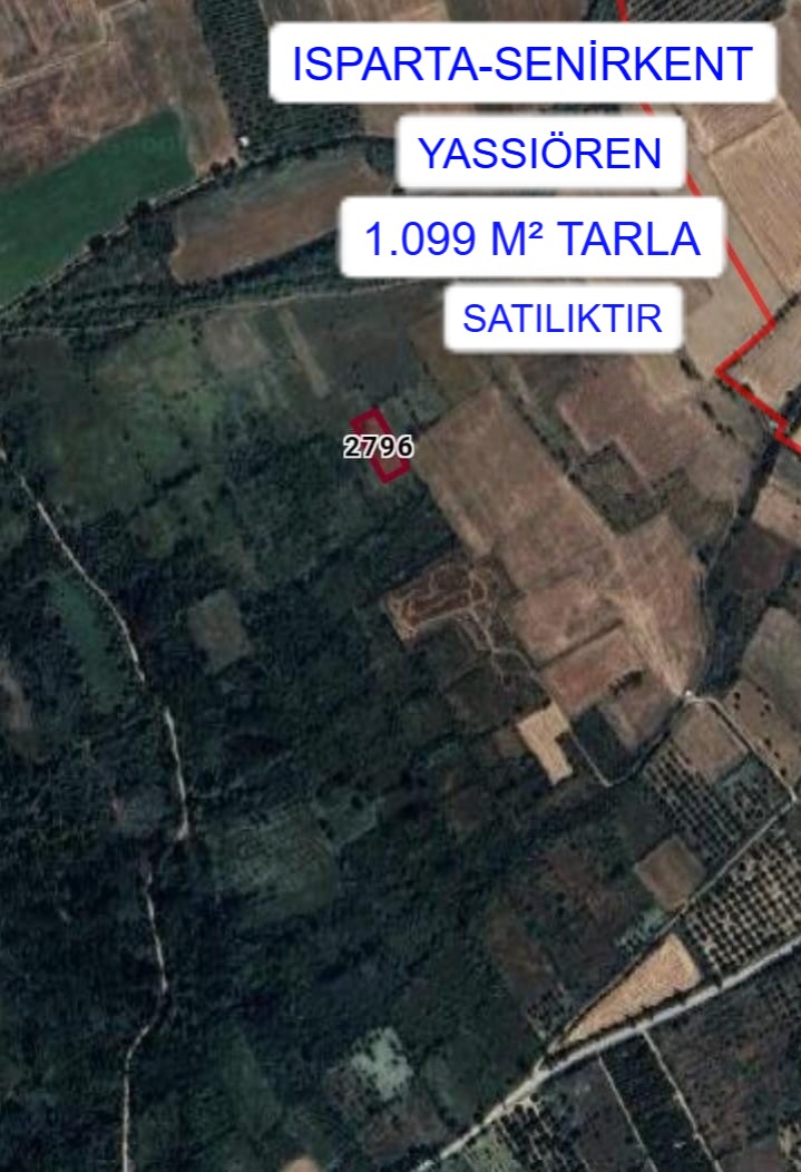 ISPARTA SENİRKENT YASSIÖREN MAH. 1.099M² TARLA SATILIKTIR - ISPARTA SENİRKENT fotoğraf 6