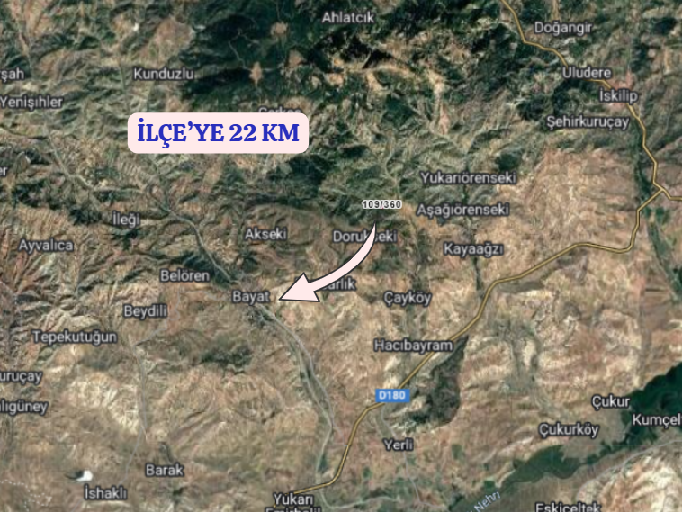 ÇORUM BAYAT DORUKSEKİ KÖYÜNDE  4.324  M² TARLA  SATILIKTIR - ÇORUM BAYAT fotoğraf 5