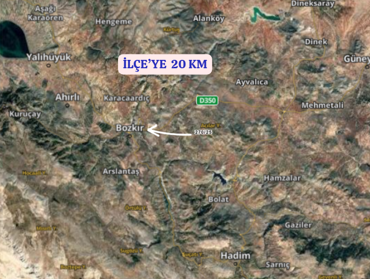 KONYA BOZKIR HACILAR  KÖYÜ’NDE 477 M² TARLA SATILIKTIR  - KONYA BOZKIR fotoğraf 5
