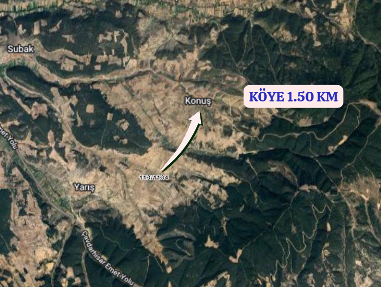 KÜTAHYA EMET KONUŞ   KÖYÜNDE 970  M² TARLA  SATILIKTIR - KÜTAHYA EMET fotoğraf 4