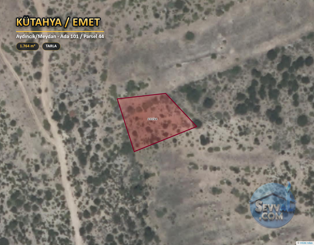 KÜTAHYA EMET AYDINCIK/MEYDAN 1.764 m² SATILIK ARSA - KÜTAHYA EMET fotoğraf 2