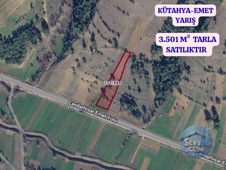 KÜTAHYA EMET YARIŞ  KÖYÜNDE 3.501 M²  TARLA  SATILIKTIR - KÜTAHYA EMET fotoğraf 2