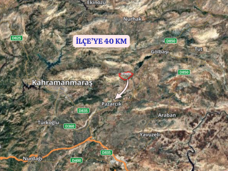 K.MARAŞ PAZARCIK SAKARKAYA  KÖYÜNDE 7.527 M² BAĞ SATILIKTIR - KAHRAMANMARAŞ PAZARCIK fotoğraf 5