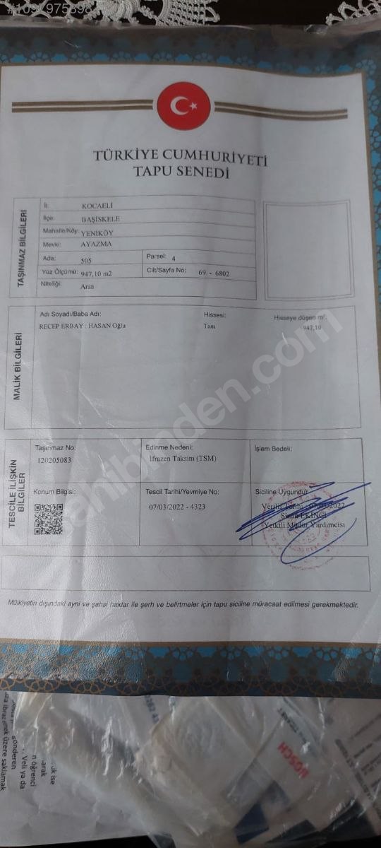 YENİKÖYDE YOLA 37 m CEPHELİ DENİZ GÖREN KONUMDA 947 M2 ARSA - KOCAELİ BAŞİSKELE fotoğraf 17