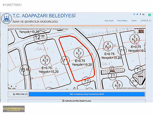 ADAPAZARI CAMİLİ MAH. KÖŞE BAŞI 852 M² KONUT ARSASI MANZARALI - SAKARYA ADAPAZARI fotoğraf 6