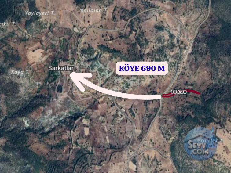KÜTAHYA SİMAV SARKATLAR   KÖYÜNDE 5.466 M² TARLA  SATILIKTIR - KÜTAHYA SİMAV fotoğraf 4