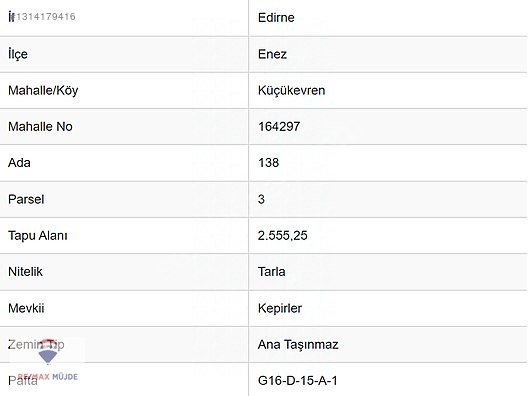 EDİRNE ENEZ KÜÇÜKEVREN MAH.2.555 M2 KADASTRO YOLA CEPHELİ TARLA - EDİRNE ENEZ fotoğraf 2