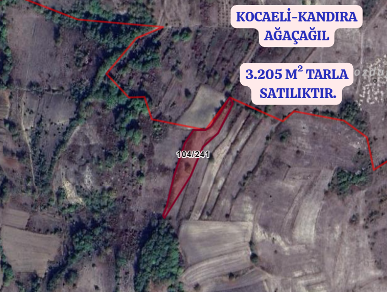 KOCAELİ KANDIRA AĞAÇAĞIL  KÖYÜNDE 3.205 M²  TARLA  SATILIKTIR - KOCAELİ KANDIRA fotoğraf 2
