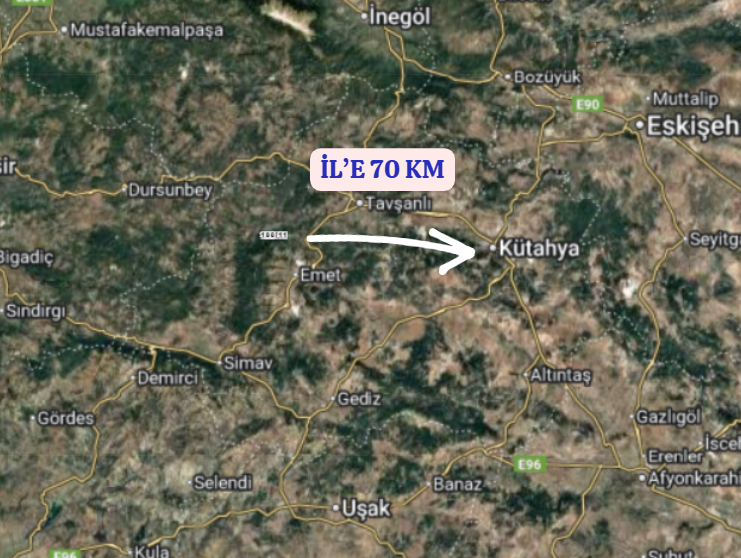 KÜTAHYA EMET YAYLAYOLU  KÖYÜNDE 1.605  M² TARLA  SATILIKTIR - KÜTAHYA EMET fotoğraf 6