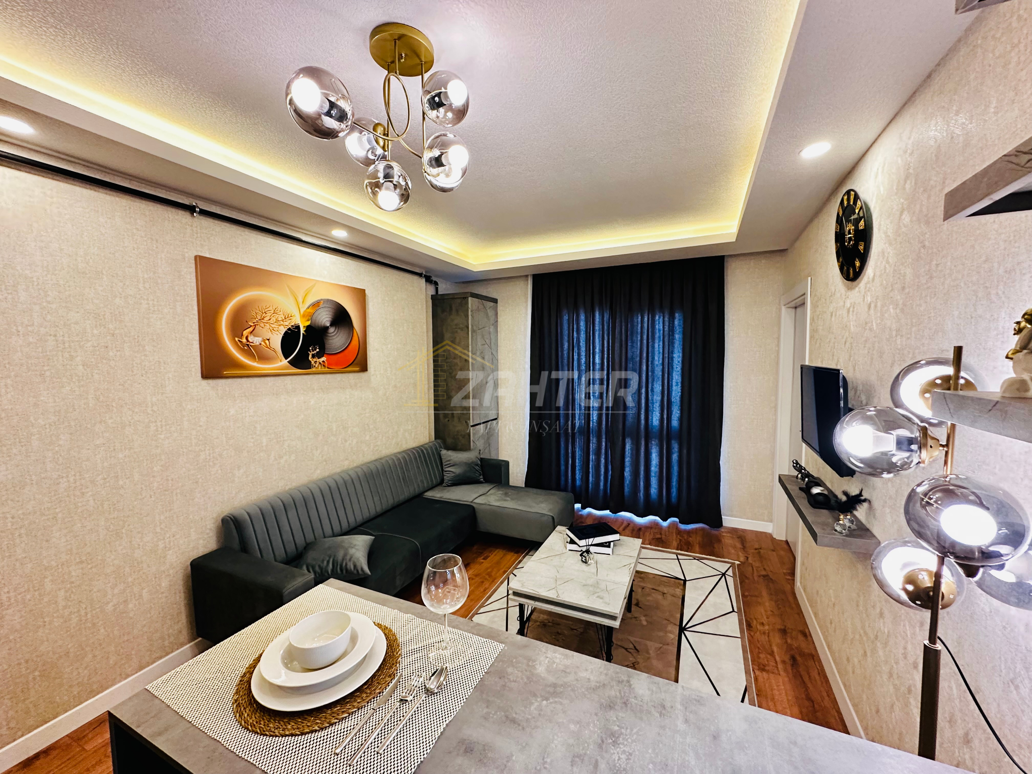 ÜNİVERSİTE BÖLGESİNDE ZAHTER INŞAAT’DAN SATILIK LÜKS 1+1  - AKSARAY MERKEZ fotoğraf 5