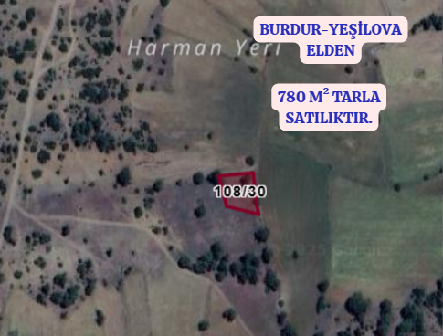 BURDUR YEŞİLOVA ELDEN  KÖYÜNDE 780M² TARLA SATILIKTIR - BURDUR YEŞİLOVA fotoğraf 3