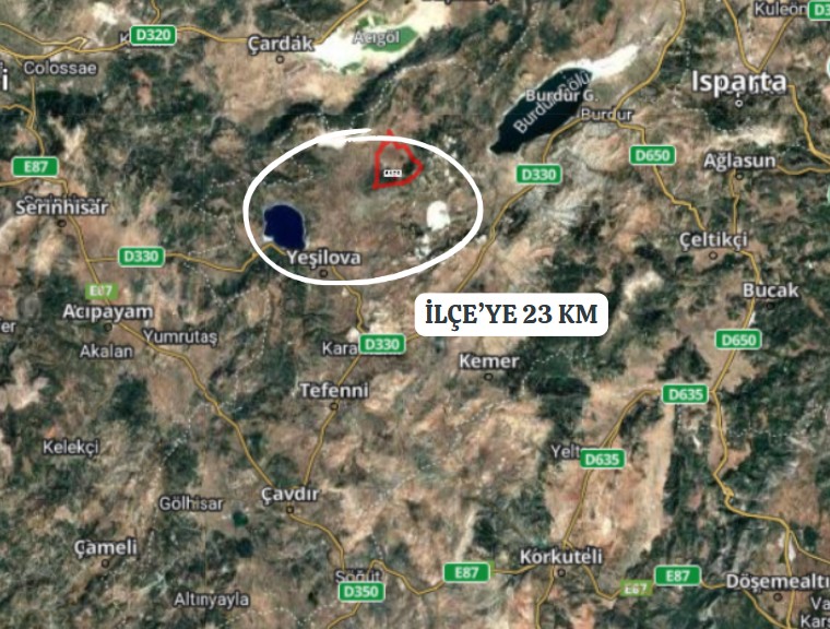 BURDUR YEŞİLOVA BÜYÜKYAKA KÖYÜNDE 1500M² TARLAMIZ SATILIKTIR. - BURDUR YEŞİLOVA fotoğraf 5