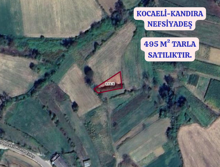 KOCAELİ KANDIRA NEFSİYADEŞ   KÖYÜNDE 495  M²  TARLA  SATILIKTIR - KOCAELİ KANDIRA fotoğraf 2