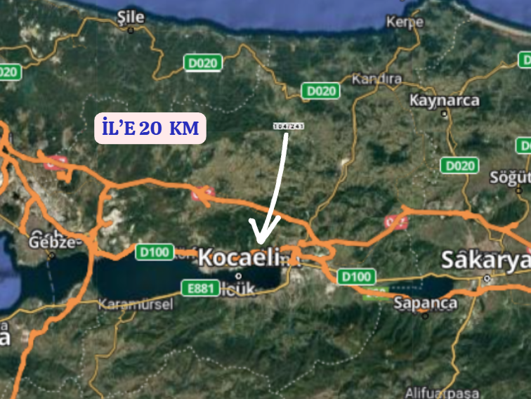 KOCAELİ KANDIRA AĞAÇAĞIL  KÖYÜNDE 3.205 M²  TARLA  SATILIKTIR - KOCAELİ KANDIRA fotoğraf 5