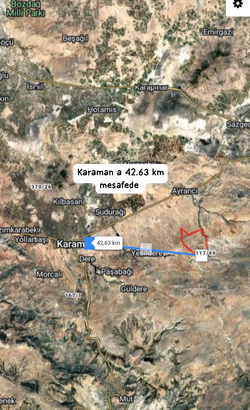   Karaman / Ayrancı / Kavaközü Köyü 8.286M² TARLAMIZ SATILIKTIR.   - KARAMAN AYRANCI fotoğraf 2