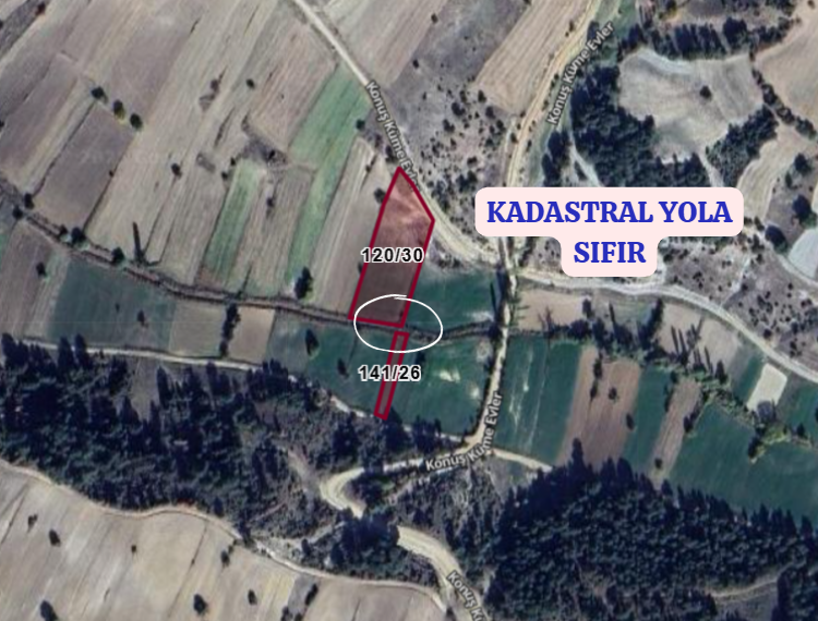 KÜTAHYA EMET KONUŞ   KÖYÜNDE 423  M² TARLA  SATILIKTIR - KÜTAHYA EMET fotoğraf 3
