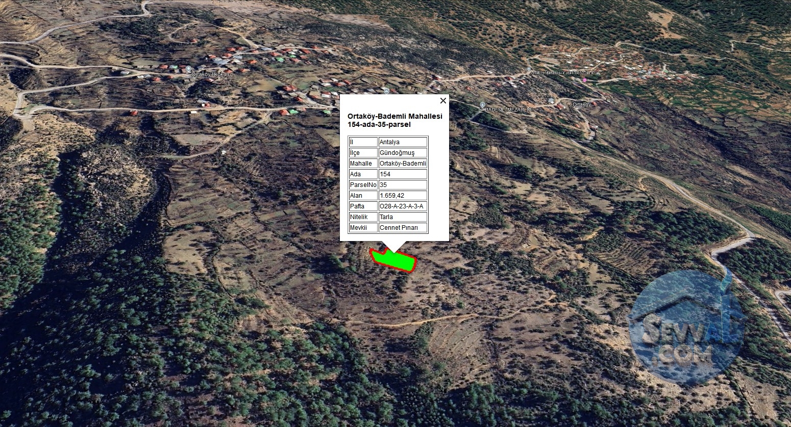 ANTALYA GÜNDOĞMUŞ ORTAKÖY/BADEMLİ'DE 1.659 m² TARLA SATILIKTIR. - Antalya Gündoğmuş fotoğraf 10