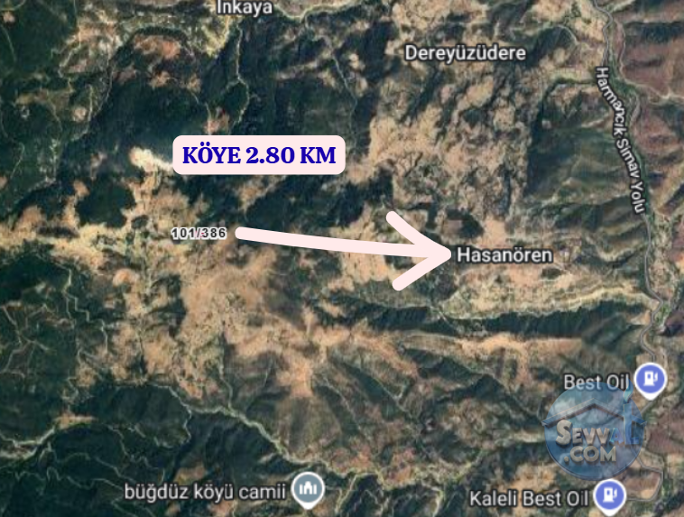 KÜTAHYA SİMAV HASANÖREN  KÖYÜNDE  2.182 M² TARLA  SATILIKTIR - KÜTAHYA SİMAV fotoğraf 4