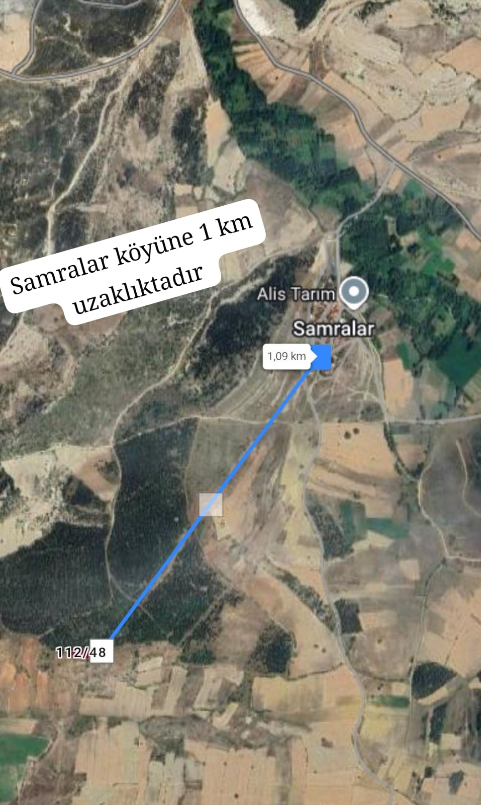 KÜTAHYA GEDİZ SAMRALAR KÖYÜ 405,62 M² TARLAMIZ SATILIKTIR. - KÜTAHYA GEDİZ fotoğraf 2