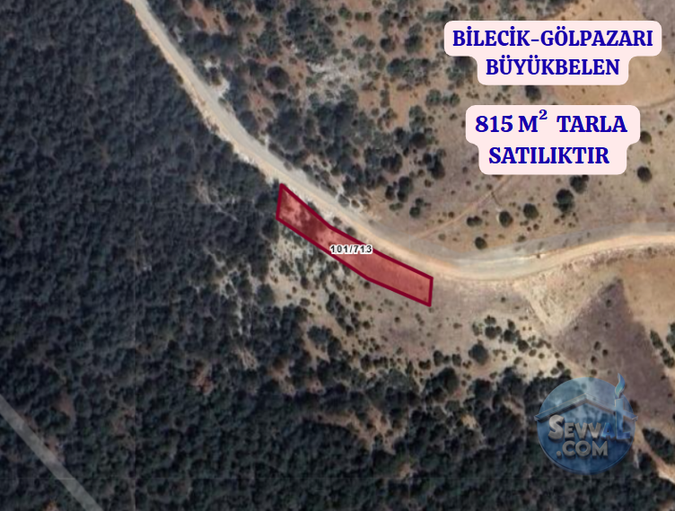 BİLECİK GÖLPAZARI BÜYÜKBELEN  KÖYÜNDE  815 M²  TARLA SATILIKTIR - BİLECİK GÖLPAZARI fotoğraf 2