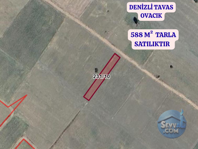 DENİZLİ TAVAS OVACIK  KÖYÜNDE  588 M² TARLA SATILIKTIR - DENİZLİ TAVAS fotoğraf 2
