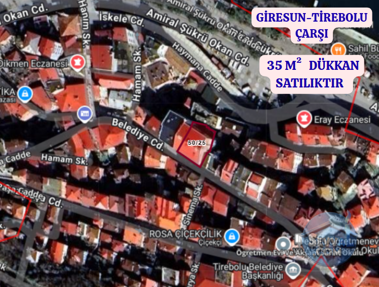 GİRESUN TİREBOLU ÇARŞI   MAHALLESİNDE  HİSSELİ 35 M²  DÜKKAN  SATILIKTIR - GİRESUN TİREBOLU fotoğraf 2