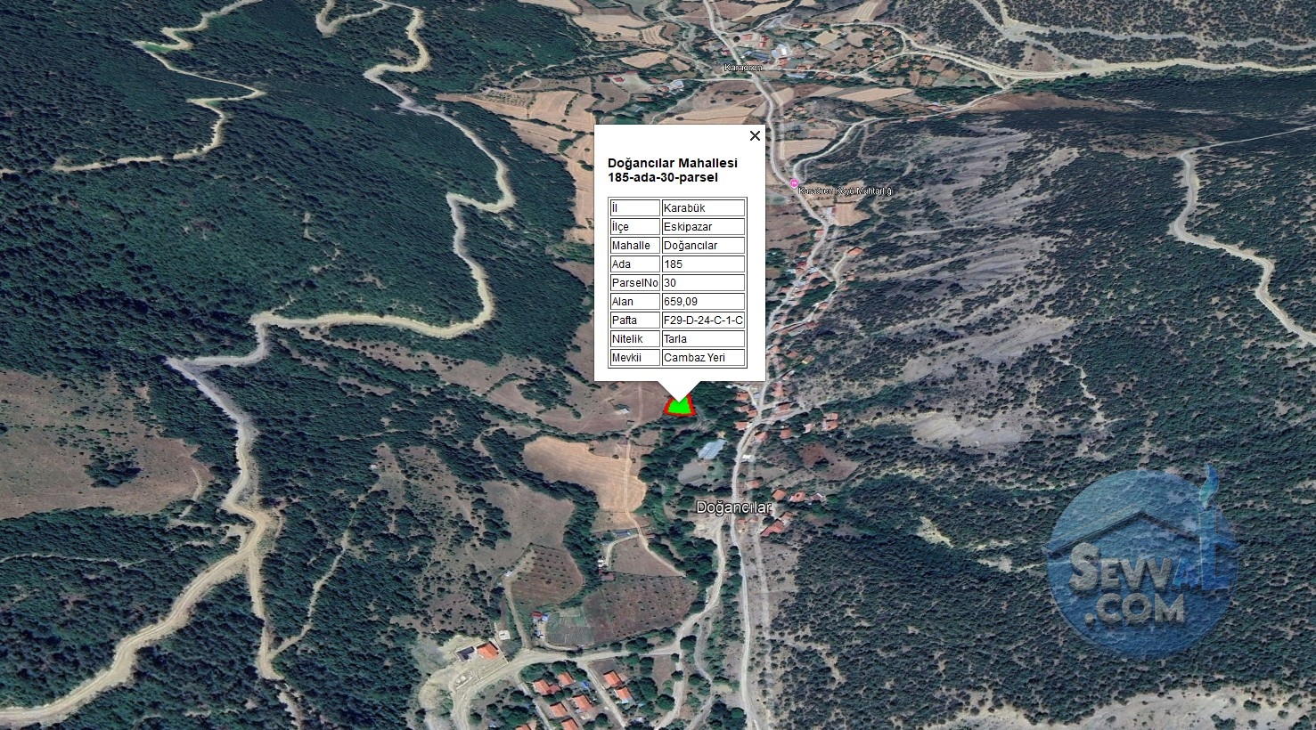 KARABÜK ESKİPAZAR DOĞANCILAR KÖYİÇİ 659 M² TARLAMIZ SATILIKTIR. - Karabük Eskipazar fotoğraf 8
