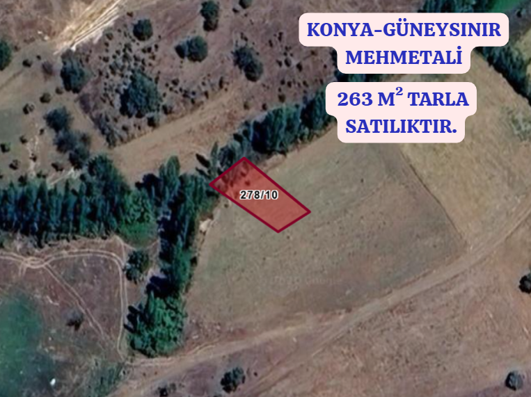 KONYA GÜNEYSINIR MEHMETALİ  KÖYÜNDE 263 M²  TARLA  SATILIKTIR - KONYA GÜNEYSINIR fotoğraf 2