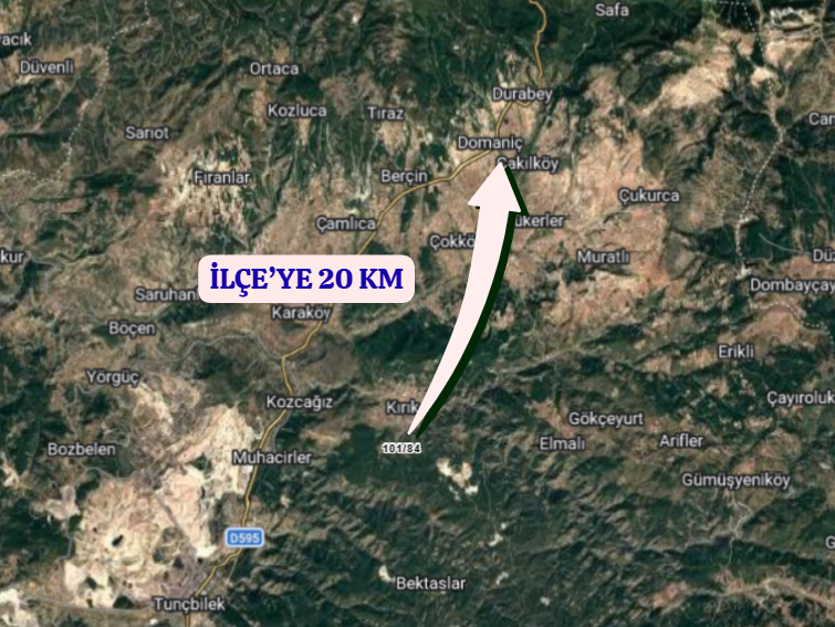 KÜTAHYA DOMANİÇ KIRIK  KÖYÜNDE 2.301 M² TARLA SATILIKTIR - KÜTAHYA DOMANİÇ fotoğraf 5