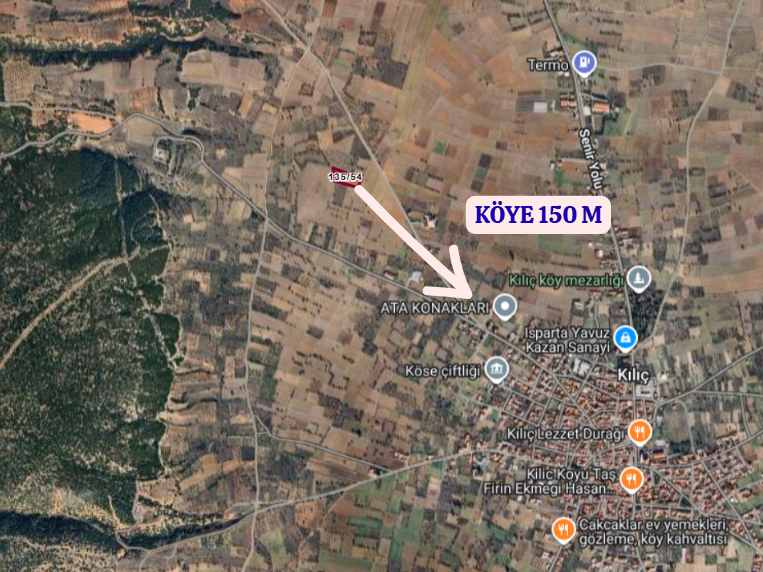 ISPARTA KEÇİBORLU KILIÇ  KÖYÜNDE  3.510  M²  TARLA SATILIKTIR - ISPARTA KEÇİBORLU fotoğraf 4