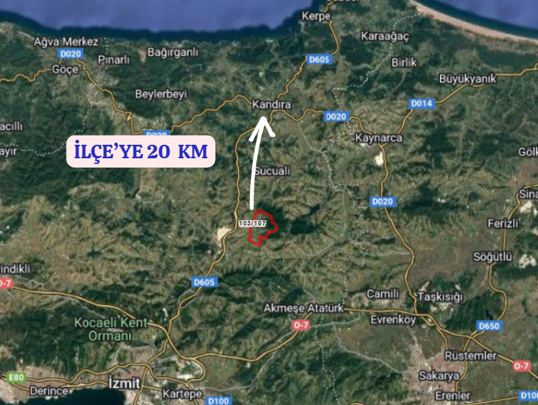 KOCAELİ KANDIRA  ELMACIK  KÖYÜNDE 147 M²  TARLA  SATILIKTIR - KOCAELİ KANDIRA fotoğraf 8