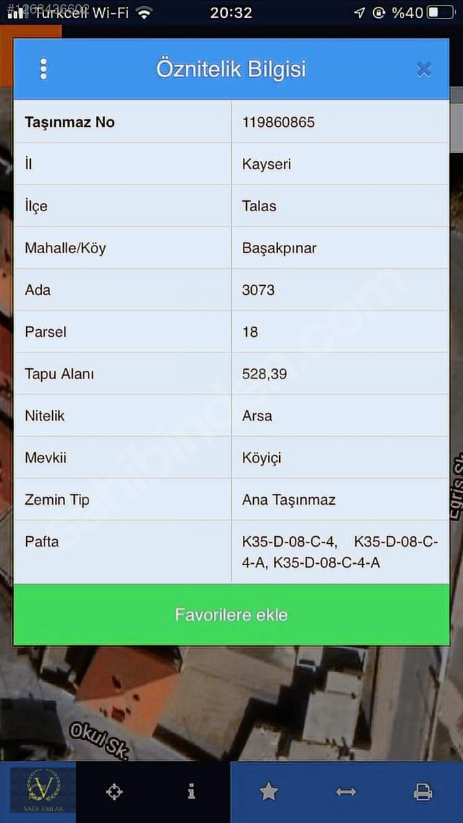 BAŞAKPINAR MERKEZDE SATILIK ARSA - KAYSERİ TALAS fotoğraf 3