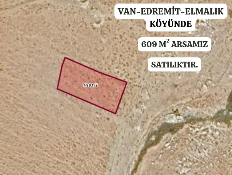 VAN EDREMİT ELMALIK  KÖYÜNDE 609 M² ARSAMIZ SATILIKTIR. - VAN EDREMİT fotoğraf 2