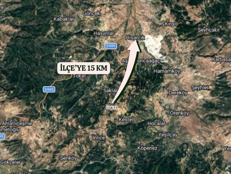 KÜTAHYA HİSARCIK ULAŞLAR   KÖYÜNDE  300  M²  ARSA  SATILIKTIR - KÜTAHYA HİSARCIK fotoğraf 5