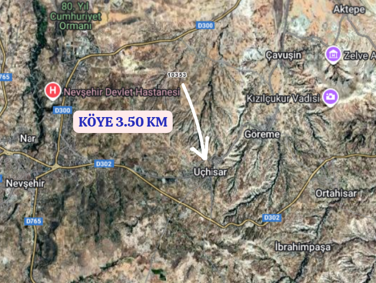 NEVŞEHİR MERKEZ UÇHİSAR  KÖYÜNDE  2.440  M² BAĞ  SATILIKTIR - NEVŞEHİR MERKEZ fotoğraf 6