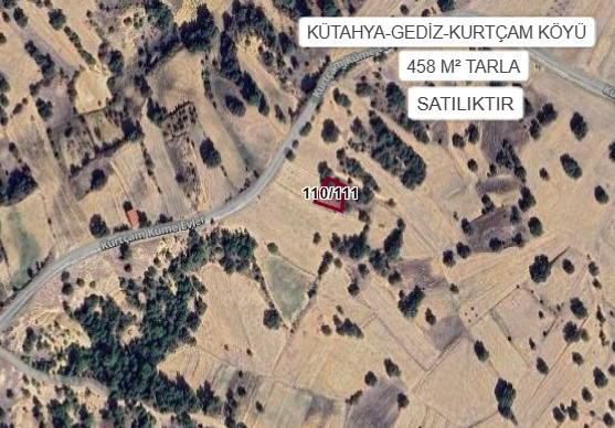KÜTAHYA GEDİZ KURTÇAM KÖYÜ’NDE 458 M² TARLA SATILIKTIR - KÜTAHYA GEDİZ fotoğraf 2