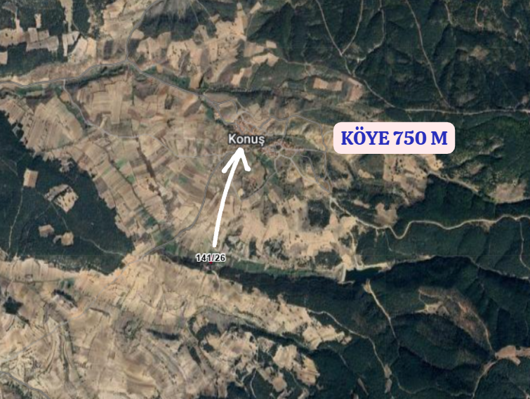 KÜTAHYA EMET KONUŞ   KÖYÜNDE 423  M² TARLA  SATILIKTIR - KÜTAHYA EMET fotoğraf 4