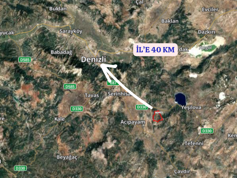 DENİZLİ ACIPAYAM KURTLAR KÖYÜNDE  435 M²  TARLA SATILIKTIR - DENİZLİ ACIPAYAM fotoğraf 7