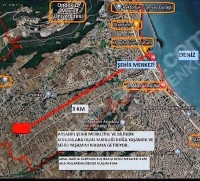 SAMSUN ATAKUM BÜYÜKOYUMCA MAH. 746 M² ARSAMIZ SATILIKTIR. - SAMSUN ATAKUM fotoğraf 4