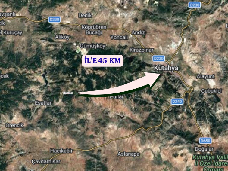 KÜTAHYA ÇAVDARHİSAR GÖKLER  KÖYÜNDE 1.134  M² TARLA  SATILIKTIR - KÜTAHYA ÇAVDARHİSAR fotoğraf 6