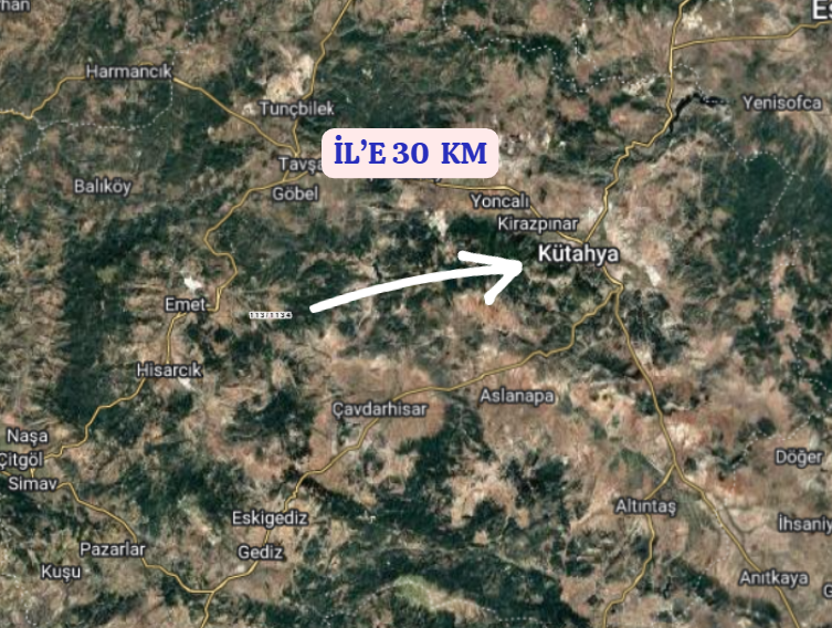 KÜTAHYA EMET KONUŞ   KÖYÜNDE 970  M² TARLA  SATILIKTIR - KÜTAHYA EMET fotoğraf 6