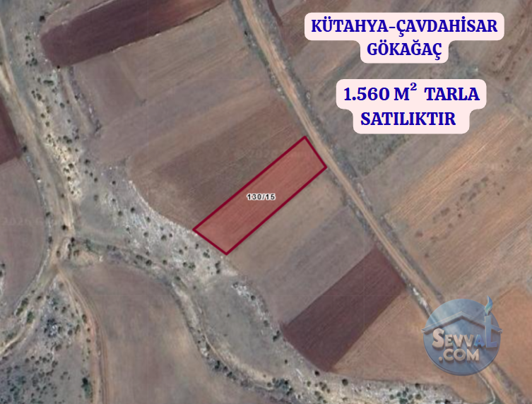 KÜTAHYA ÇAVDARHİSAR GÖKAĞAÇ  KÖYÜNDE  1.560 M²  TARLA SATILIKTIR - KÜTAHYA ÇAVDARHİSAR fotoğraf 2