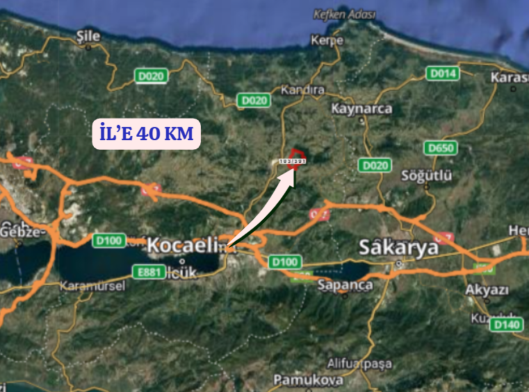 KOCAELİ KANDIRA ELMACIK   KÖYÜNDE 518 M²  TARLA  SATILIKTIR - KOCAELİ KANDIRA fotoğraf 6