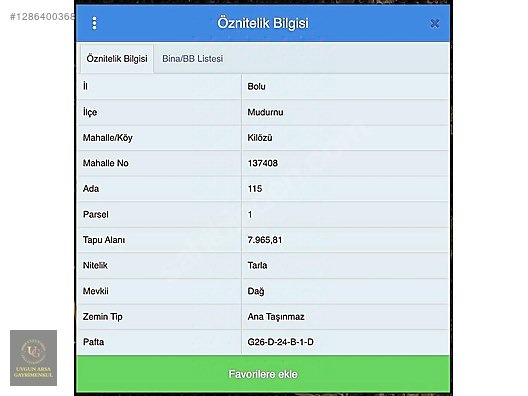 BOLU MUDURNU'DA OTELLER BÖLGESİNDE 7.965M2 UYGUN ARSA - BOLU MUDURNU fotoğraf 30