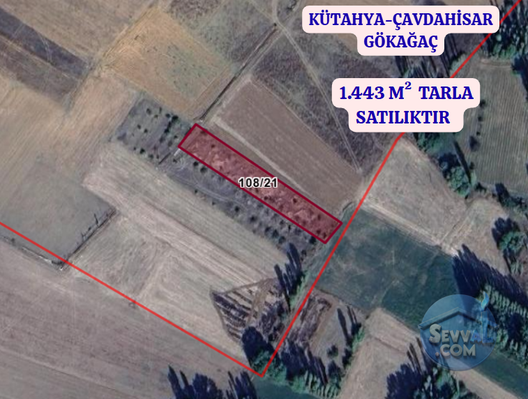 KÜTAHYA ÇAVDARHİSAR GÖKAĞAÇ   KÖYÜNDE  1.443 M²  TARLA SATILIKTIR - KÜTAHYA ÇAVDARHİSAR fotoğraf 2